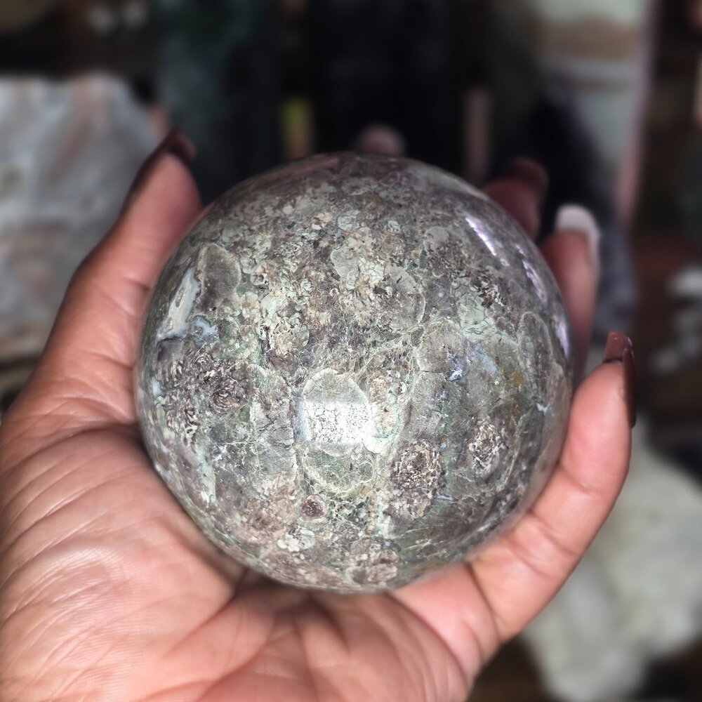 Russian Flower Agate Sphere
